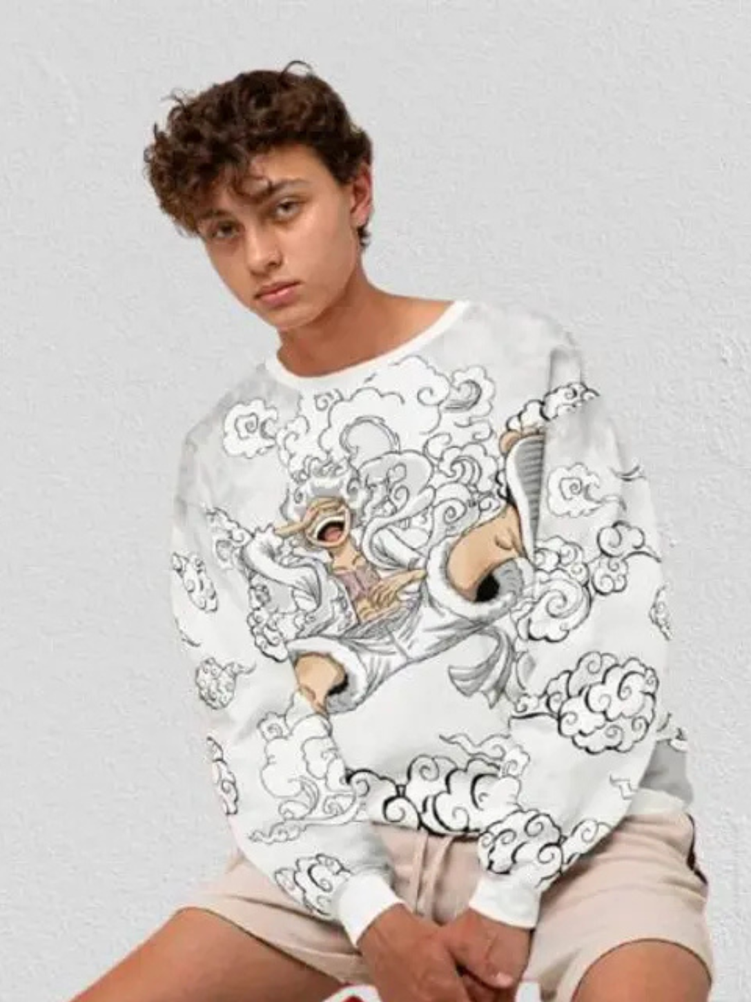 Mens full sleeves printed sweatshirt | Trendy Anime printed sweatshirt | Monkey d luffy character