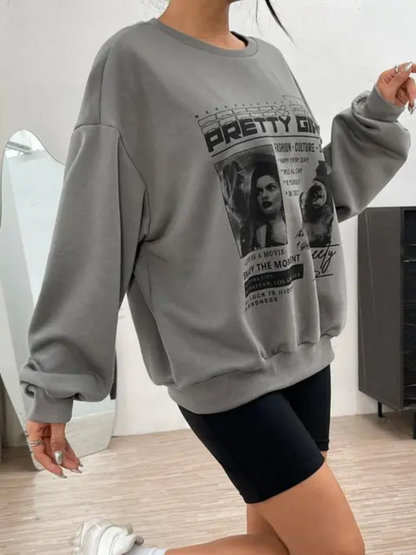 Trendy & Cozy Women's Sweatshirt - Perfect for Winter Fashion | sweatshirt for women | winter wear for women| Printed sweatshirt